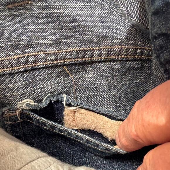 VTG Denim Handbag Bag Embroidered Tote Shoulder Jean Purse BOHO HIPPIE Handmade - Picture 9 of 11